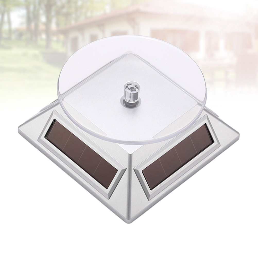 Solar Powered Watch - Solar Display Platform Silver Battery Powered