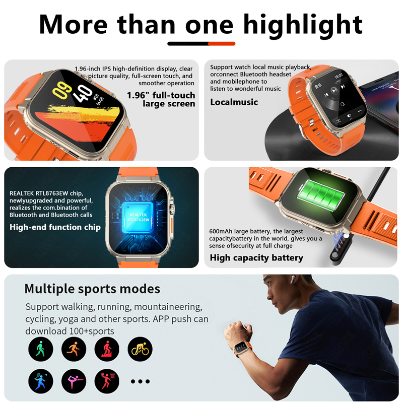 LIGE 600mAh high-Capacity Smar - đánh giá và giá Smartwatch Latest Watches For Men
