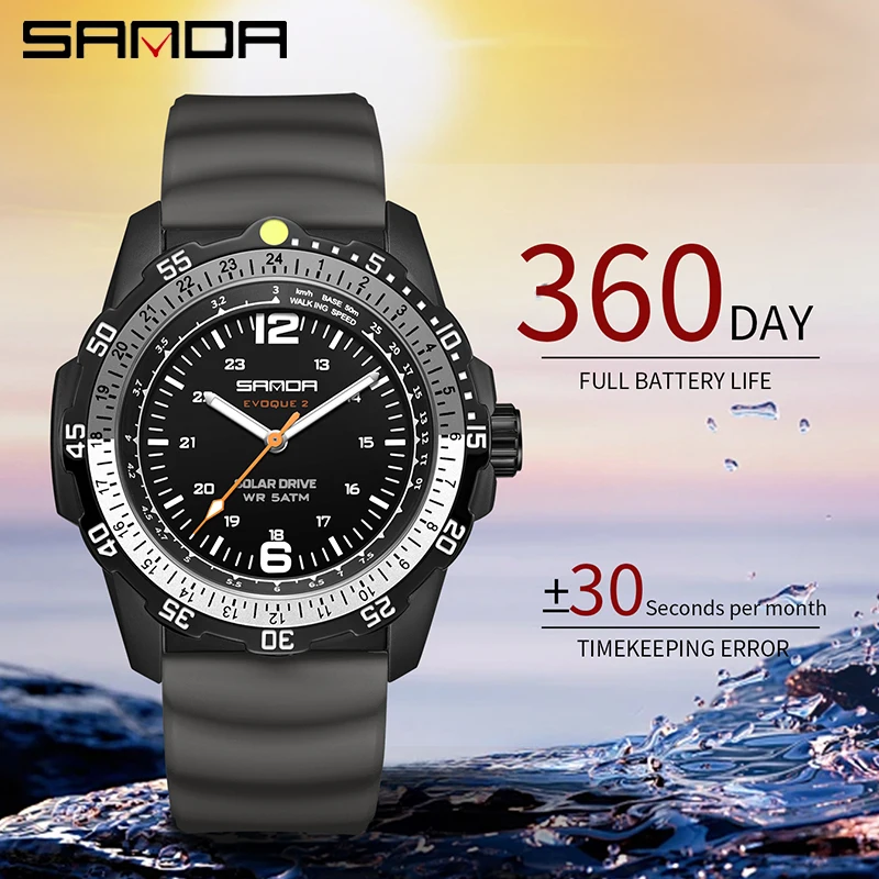 SANDA Luxury New Men's Solar-p - đánh giá và giá Solar Powered Watch