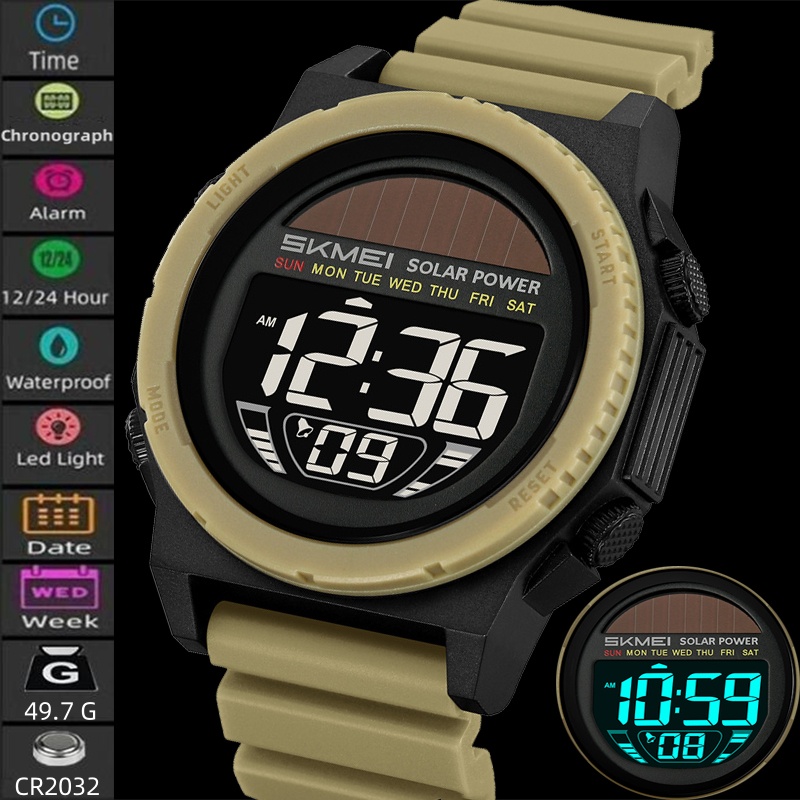 Skmei Solar Energy Digital Wat - đánh giá và giá Solar Powered Watch