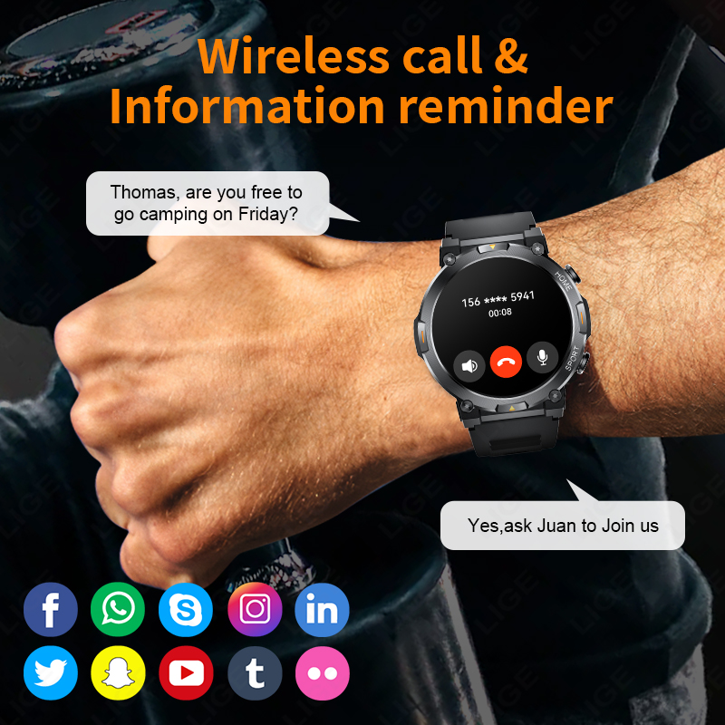 LIGE 2026 Men Smart Watch 1.43 - đánh giá và giá Smartwatch Latest Watches For Men