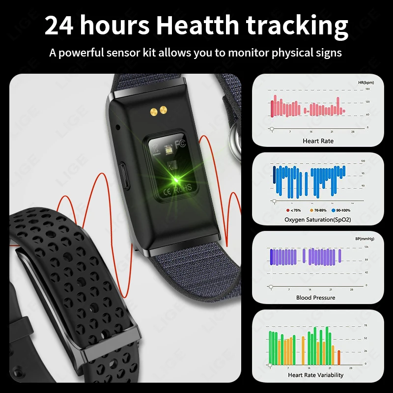 LIGE No Screen Smart Watch Hea - đánh giá và giá Smartwatch Latest Watches For Men