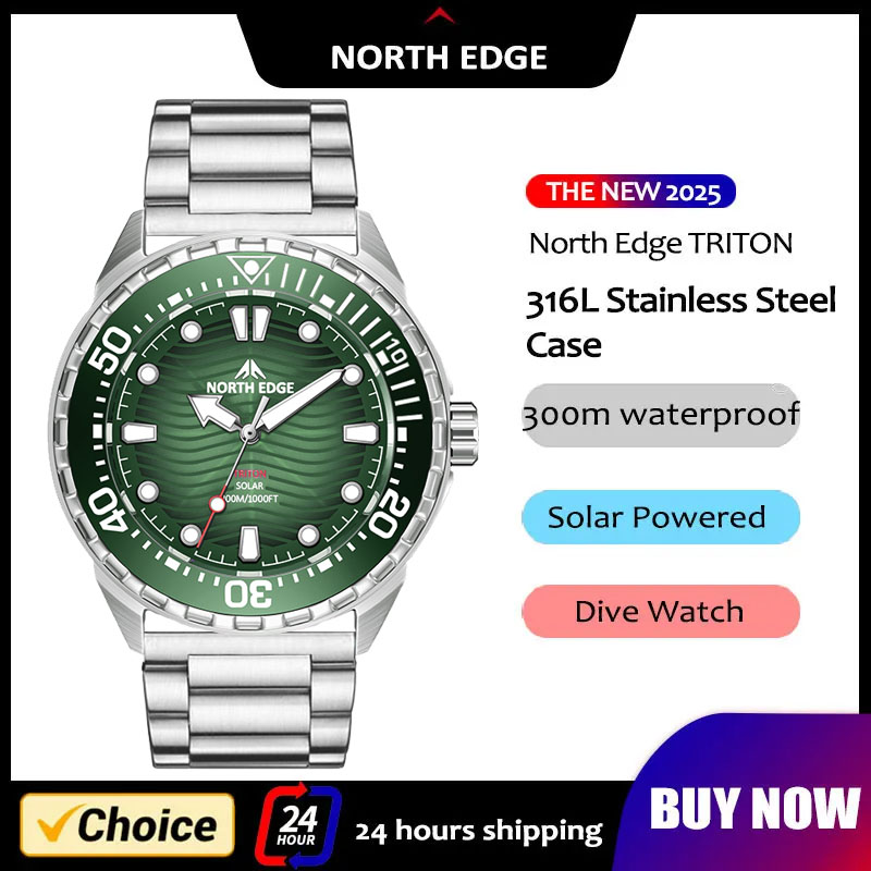 2026 New NORTH EDGE TRITON Sol - đánh giá và giá Solar Powered Watch