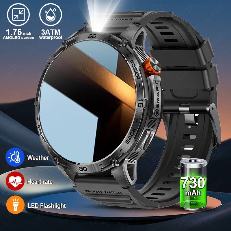 LIGE 730mAh Large Battery Ultr - đánh giá và giá Smartwatch Latest Watches For Men