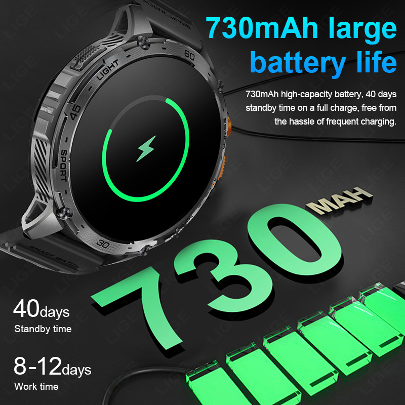 LIGE 730mAh Large Battery Ultr - đánh giá và giá Smartwatch Latest Watches For Men