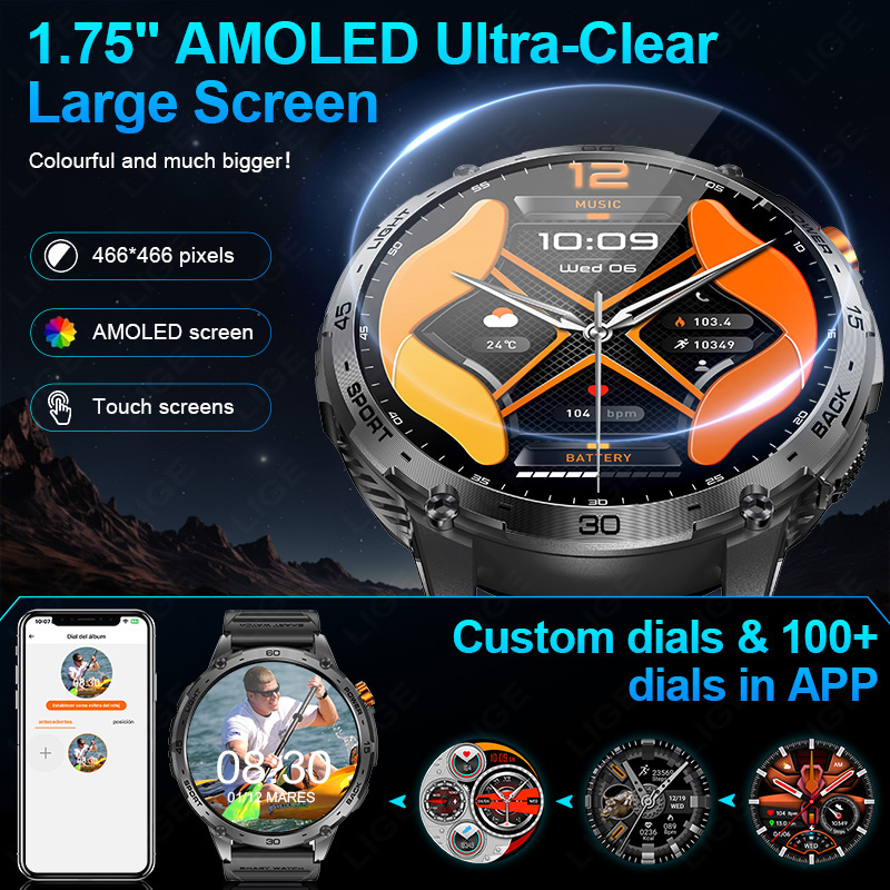 LIGE 730mAh Large Battery Ultr - đánh giá và giá Smartwatch Latest Watches For Men
