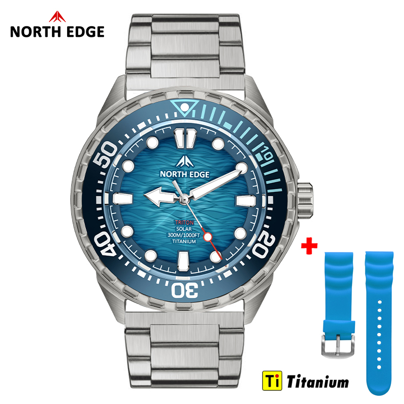NORTH EDGE TRITON-TI Titanium  - đánh giá và giá Solar Powered Watch