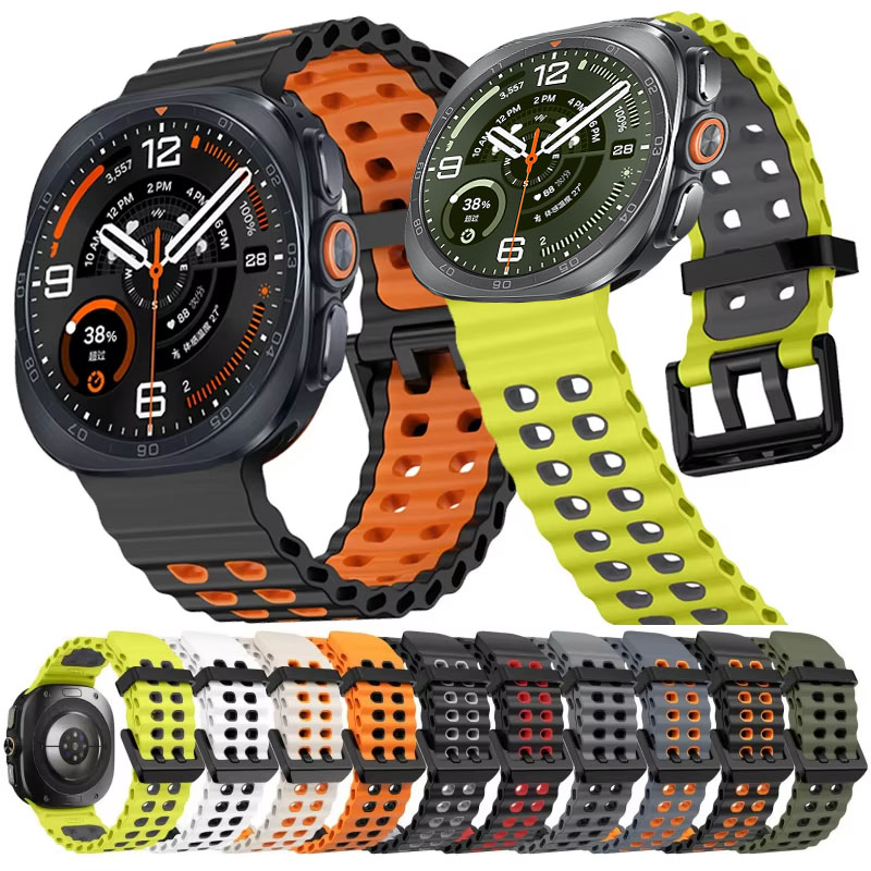 Two-Tone Silicone Band For Sam - đánh giá và giá Tide Watch Surf