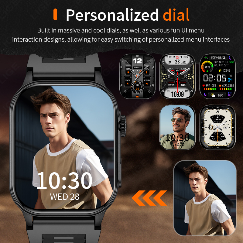 LIGE Smart Watch for Men 3ATM  - đánh giá và giá Smartwatch Latest Watches For Men